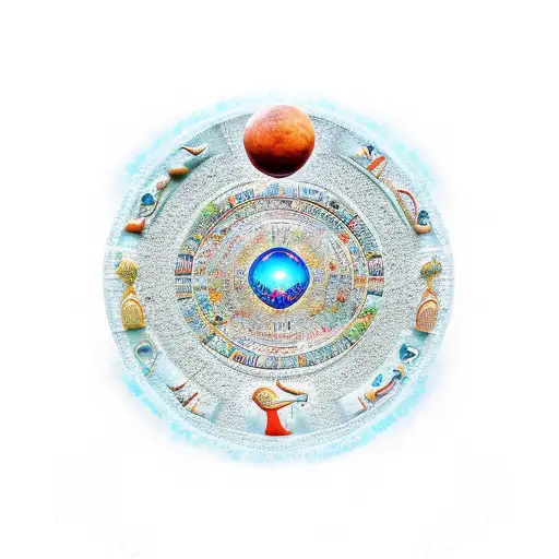 hieroglyphs of ancient languages swirl from a bottom to a top tattoo design idea