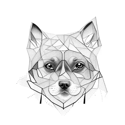 A creative design combining the silhouettes of a dog and a cat, symbolizing the couple's love for both animals and their harmonious relationship tattoo design idea