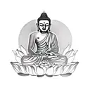 Buddha with lotus flower, daughter's birthday and name, car engines tattoo design idea