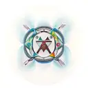 make a tattoo model with the symbol of dopamine and serotonin tattoo design idea