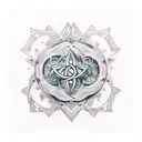 make a tattoo model with the symbol of dopamine and serotonin tattoo design idea