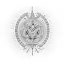 make a tattoo model with the symbol of dopamine and serotonin tattoo design idea