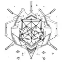 make a tattoo model with the symbol of dopamine and serotonin tattoo design idea