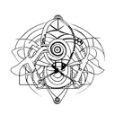 make a tattoo model with the symbol of dopamine and serotonin tattoo design idea