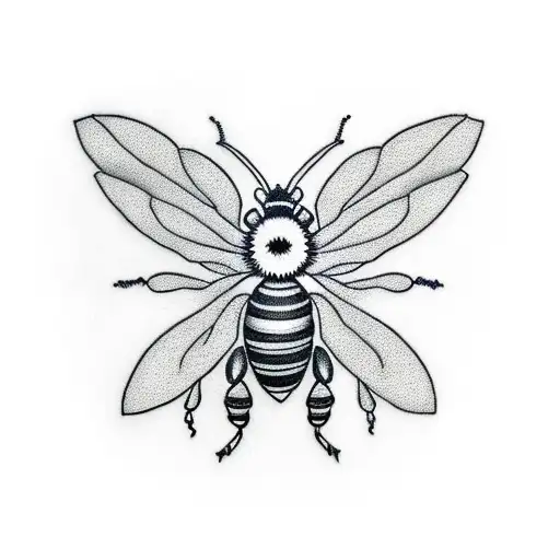 minecraft bee tattoo design idea