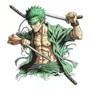 zoro one piece tattoo design idea