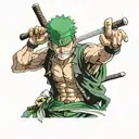 zoro one piece tattoo design idea