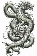 shen long dragon emerging tattoo design idea