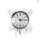 old clock, shadows of dad and daughter, australia/brazil immigration, trip around world.  tattoo design idea