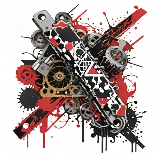 razor blade tattoo design idea