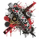 razor blade tattoo design idea