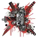 razor blade tattoo design idea