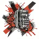 razor blade tattoo design idea