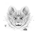 glep from smiling friends and clancy from midnight gospel  tattoo design idea