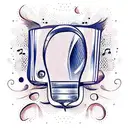 blues guitar and harmonica tattoo design idea