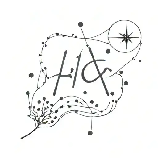virgo and cancer constellation tattoo design idea