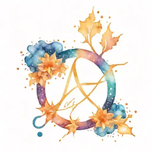 cancer and virgo constellation tattoo design idea