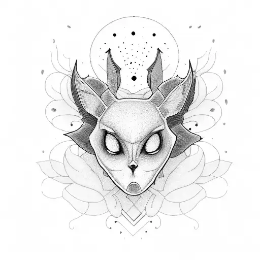 pastel goth tattoo design idea