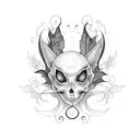 pastel goth tattoo design idea