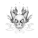 pastel goth tattoo design idea