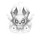 pastel goth tattoo design idea