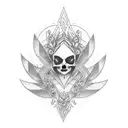 pastel goth tattoo design idea