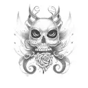 pastel goth tattoo design idea