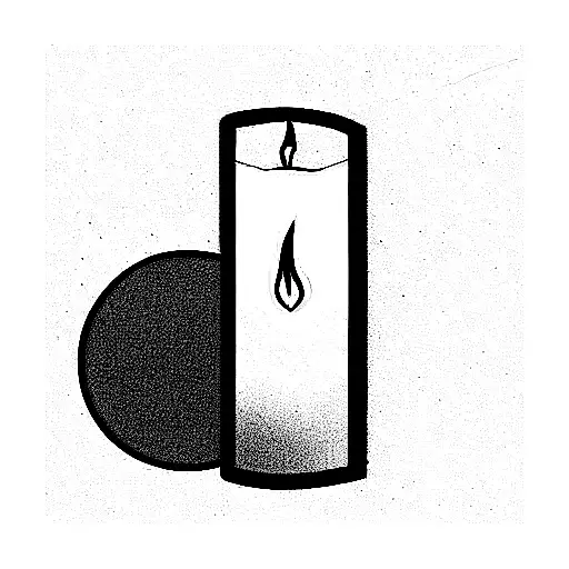 broken vase with a candle tattoo design idea