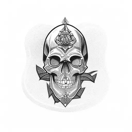 Skull tattoo design idea