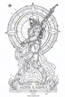 Ad Astra Per Aspera tattoo design idea