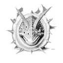 ankylosaurus, stegasaurus, girlie t-Rex, small Apatosaurus  tattoo design idea