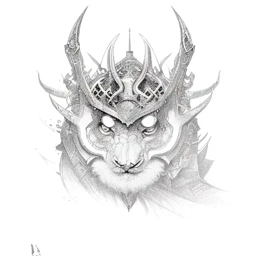 dark fantasy tattoo design idea
