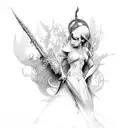 dark fantasy tattoo design idea