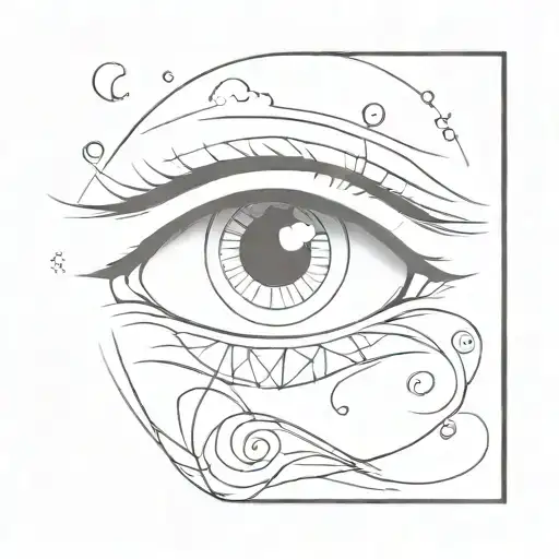 Dissociation and Anxiety Eyes  tattoo design idea