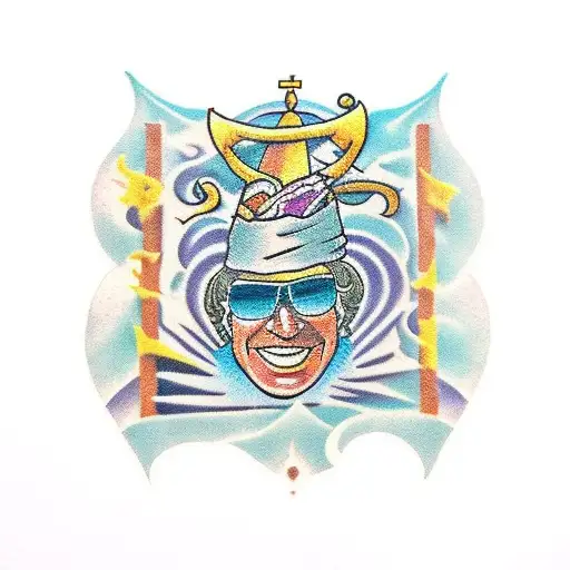 Jimmy Buffett tarot card tattoo design idea