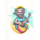 Jimmy Buffett tarot card tattoo design idea