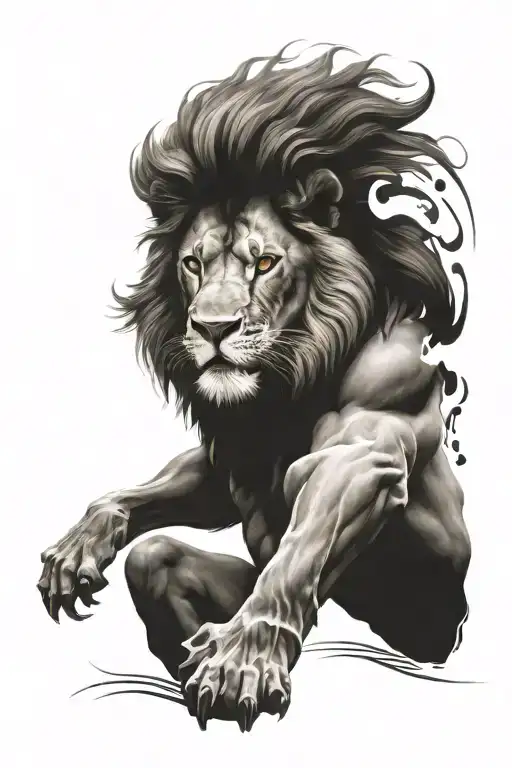 Hercules Nemean Lion tattoo design idea