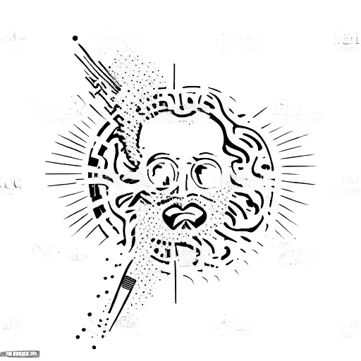 Symbolic representation of the concept of existentialism tattoo design idea