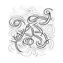 cursive "Khalil" tattoo design idea