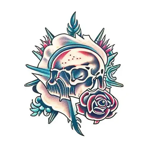 banner Angelica tattoo design idea