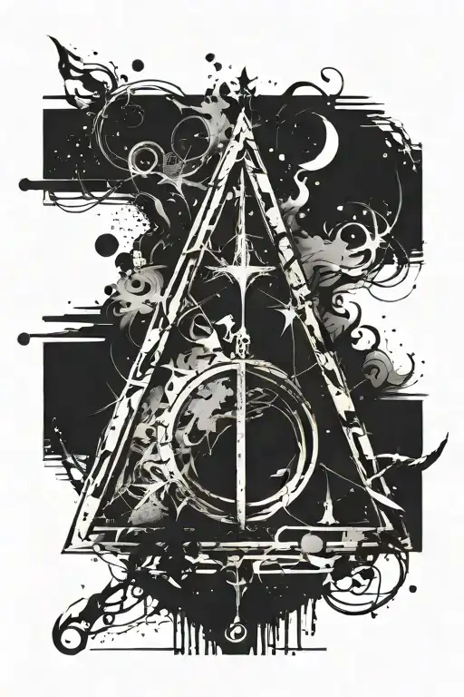 harry potter deathly hallows tattoo design idea