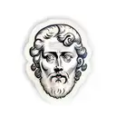 marcus Aurelius with clock  tattoo design idea
