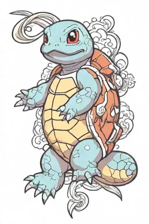 squirtle pokemon tattoo design idea