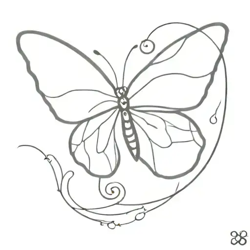 1999 and butterfly   tattoo design idea