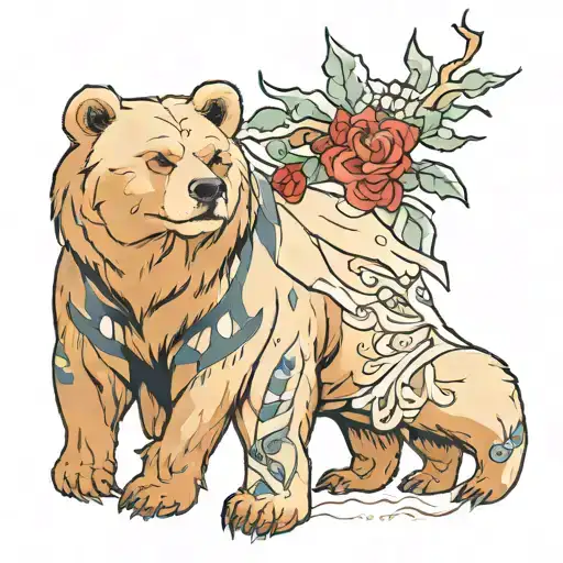 kim taehyung and winter bear  tattoo design idea