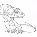 blue tongue lizard tattoo design idea