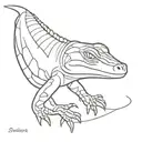 blue tongue lizard tattoo design idea