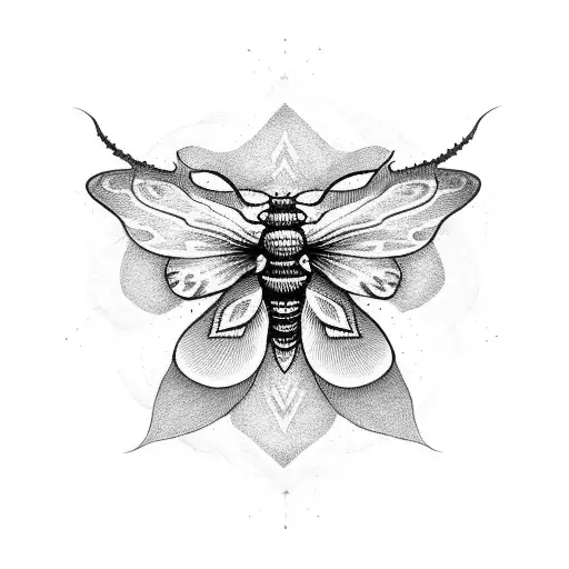 death moth tattoo design idea