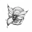 death moth tattoo design idea