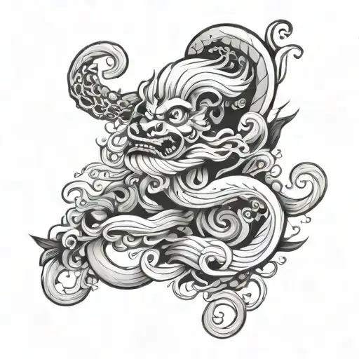 Noodle sleeves tattoo design idea